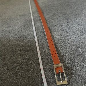 37 in wide Talbots Genuine Leather Orange Belt